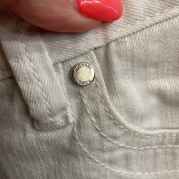 Michael Kors women’s white denim Bermuda low mid rise shorts frayed hem size 6 - Picture 6 of 14